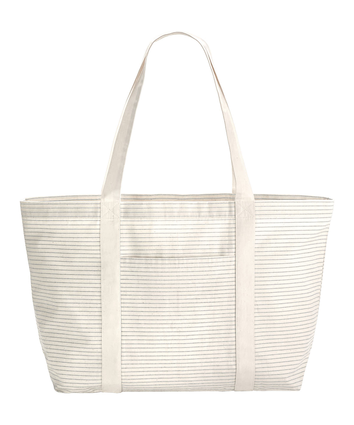 Striped Organic Cotton Shopper Bag for Sustainable Shopping
