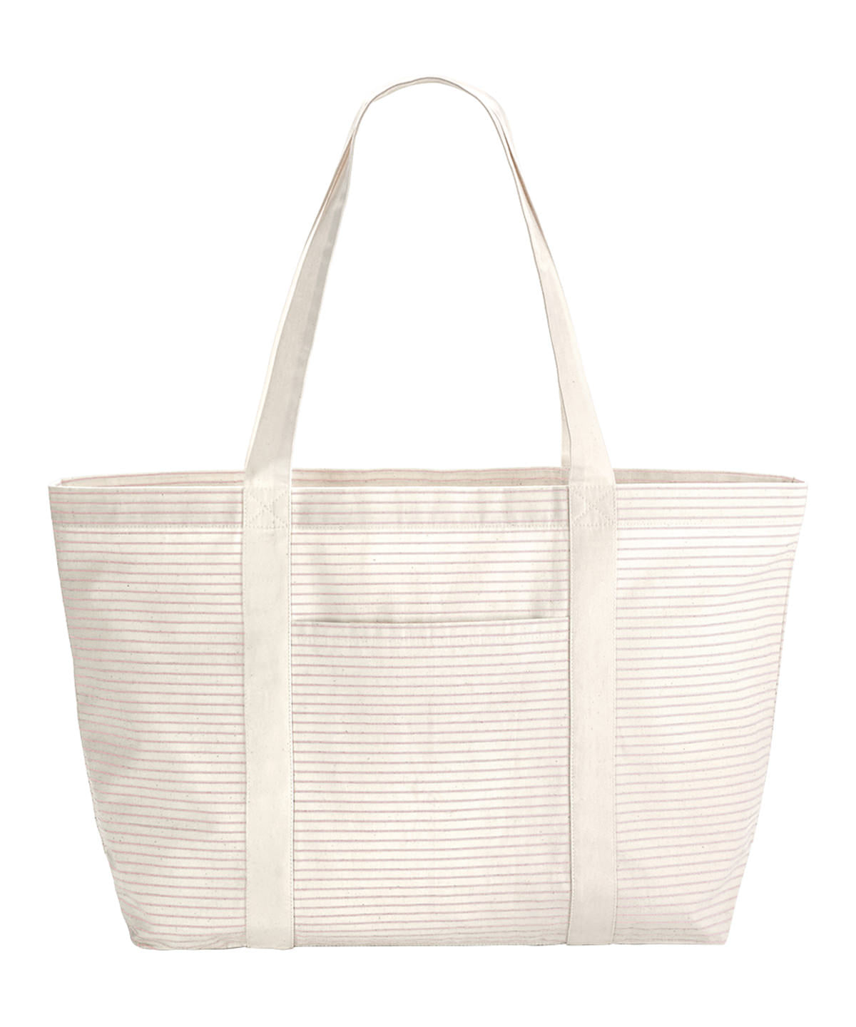 Striped Organic Cotton Shopper Bag for Sustainable Shopping