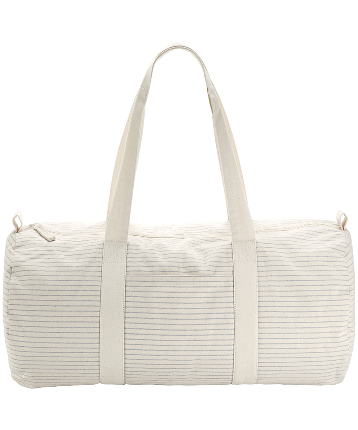 Striped Organic Cotton Barrel Bag Unisex Adult Luggage