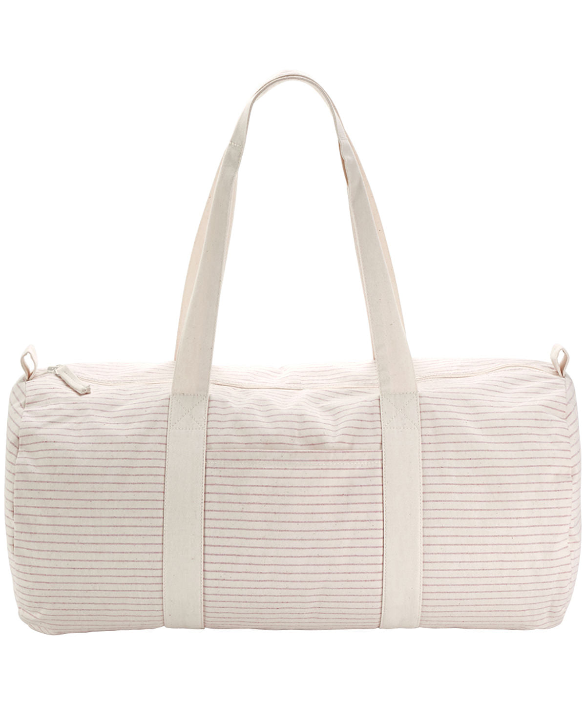 Striped Organic Cotton Barrel Bag Unisex Adult Luggage