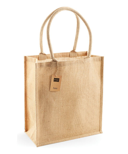 Westford Mill Jute Boutique Shopper Bag Unisex Adult Luggage