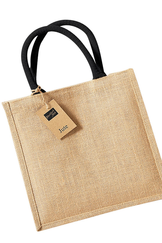 Stylish Westford Mill Jute Midi Tote Bag for Adults in 2 Colors
