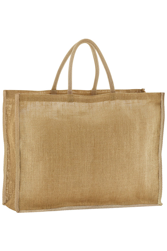 Westford Mill Natural Starched Jute Market Shopper Bag ExtraLarge Capacity