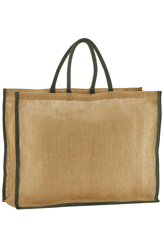 Westford Mill Natural Starched Jute Market Shopper Bag ExtraLarge Capacity