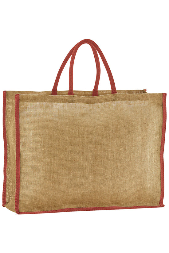 Westford Mill Natural Starched Jute Market Shopper Bag ExtraLarge Capacity