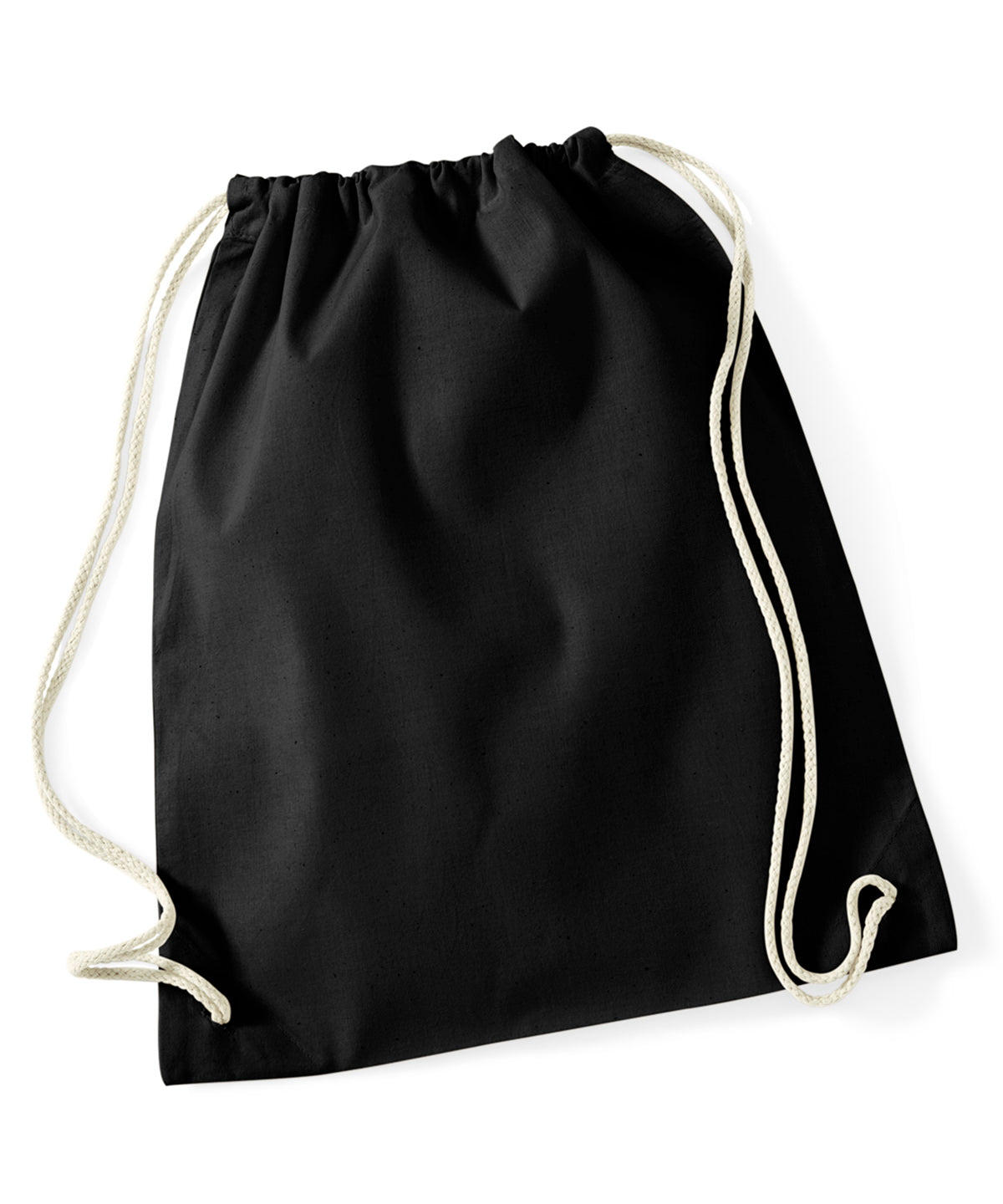 EcoFriendly Recycled Cotton Gymsac Bag Black Natural