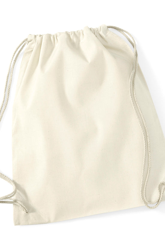 EcoFriendly Recycled Cotton Gymsac Bag Black Natural