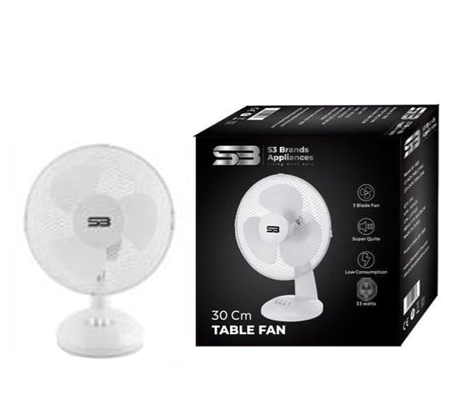 12 Inch White Table Fan S31003 F12 Efficient Cooling Solution
