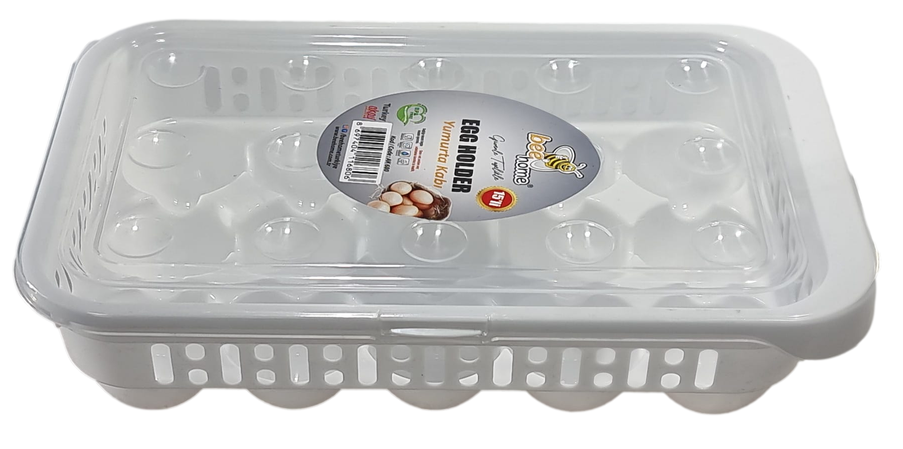 15Egg Storage Container With Secure Lid