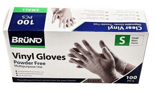 100 Small Disposable Clear Vinyl Examination Gloves Latex and Powder Free