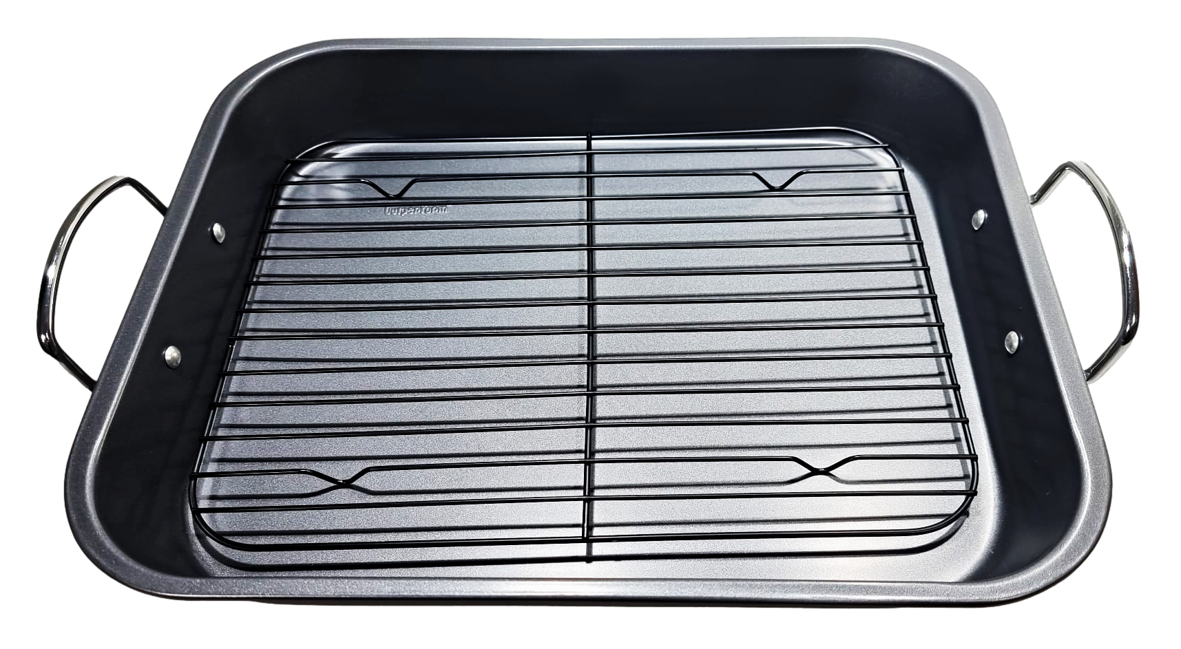 SQ Professional Non Stick Roasting Tray with Rack 35L Capacity