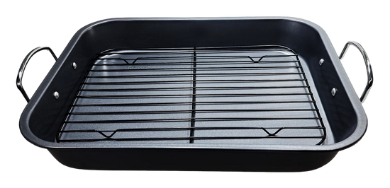 SQ Professional Non Stick Roasting Tray with Rack 35L Capacity