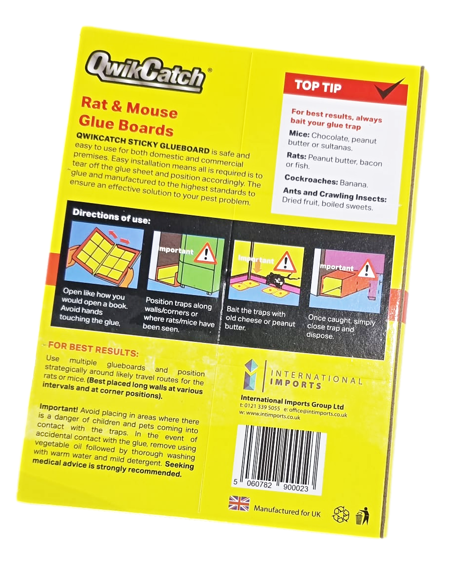 Effective PoisonFree Rat Mouse Glue Traps 32x22 cm