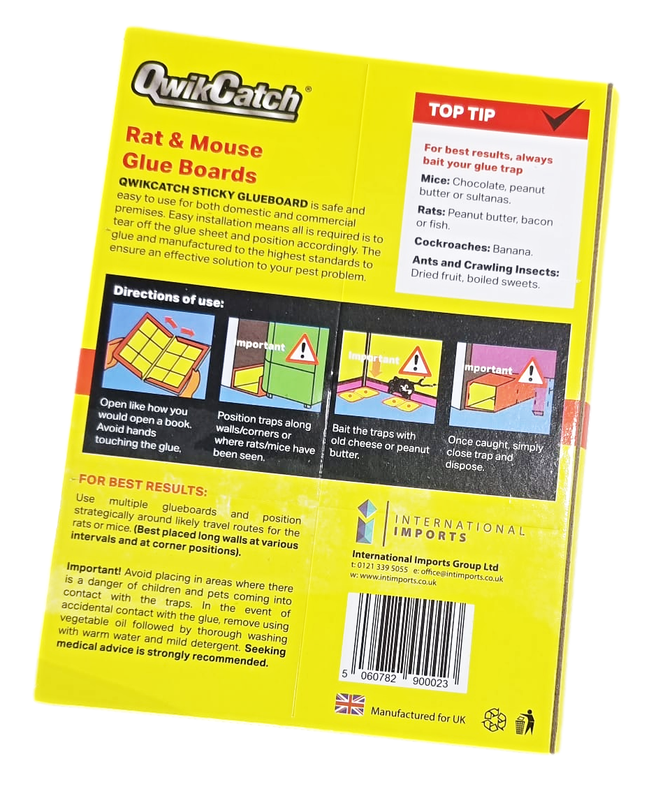 Effective PoisonFree Rat Mouse Glue Traps 32x22 cm