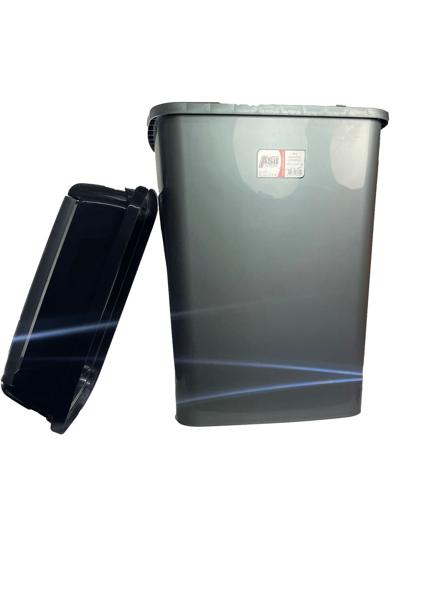 Durable 50L Plastic Swing Bin 30 x 39 x 63 cm UP122