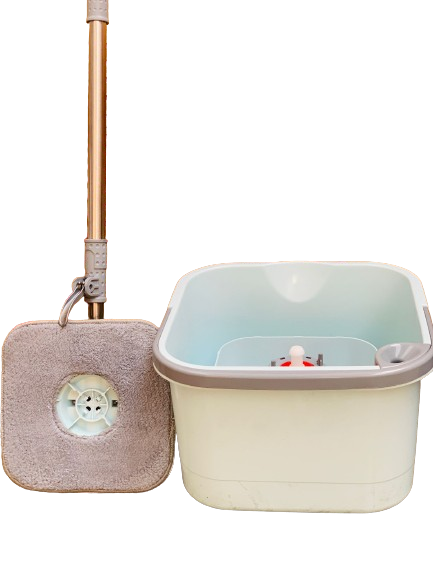 Dual Tank Clean Water Square Spinning Mop Bucket Set Efficient Cleaning