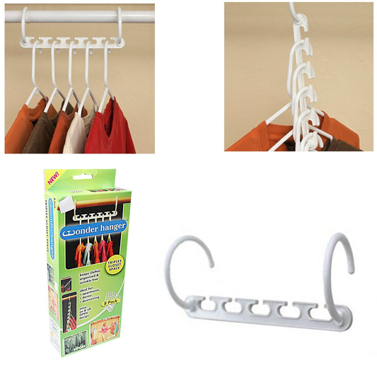 Wonder Hanger Space Saver Rack Pack of 8 Closet Organizer Solution
