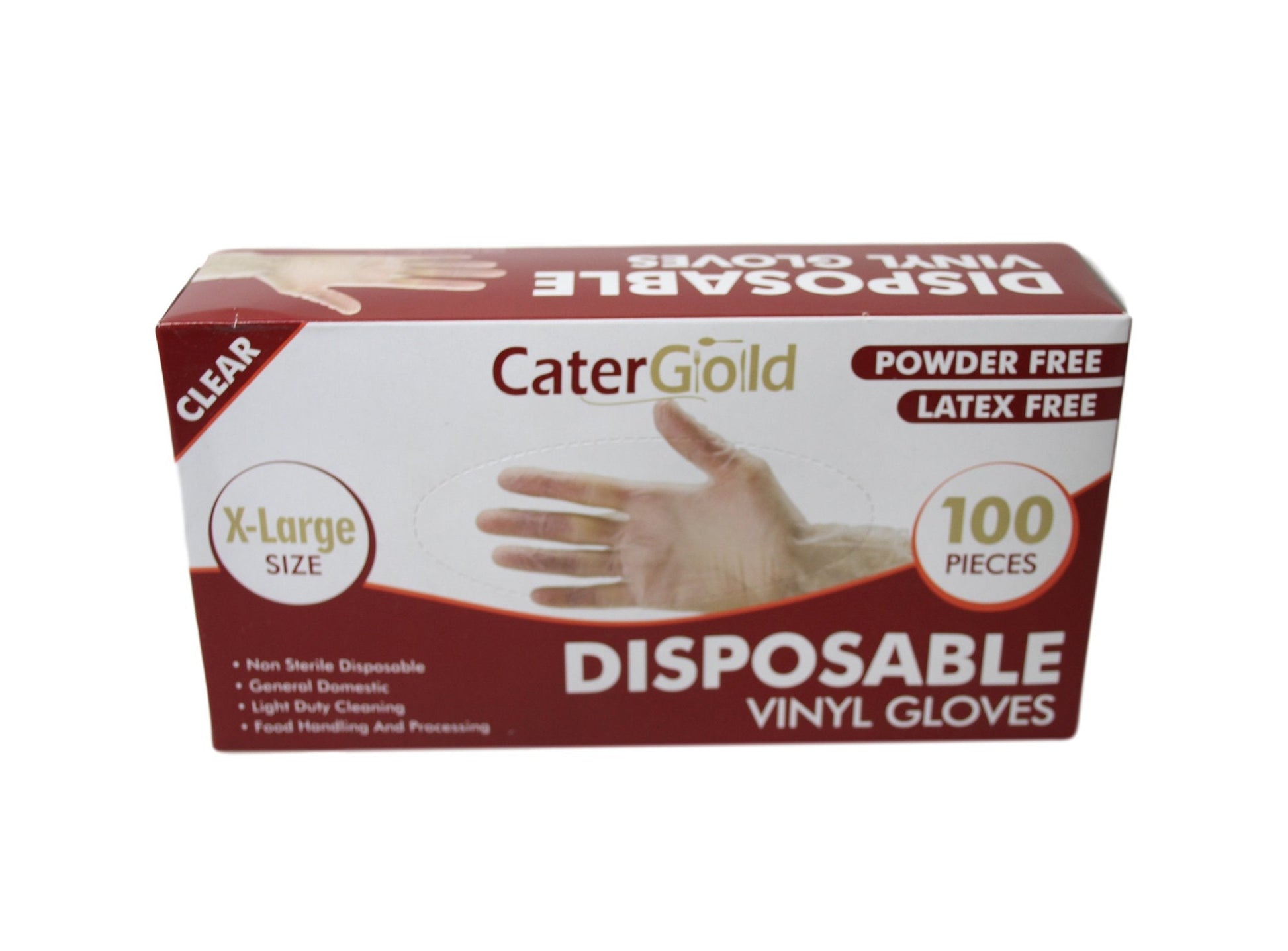 100 Clear Vinyl Examination Gloves Extra Large