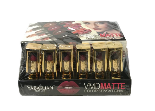 Yabaolian Vivid Matte Lipstick Set Assorted Colours Box of 24