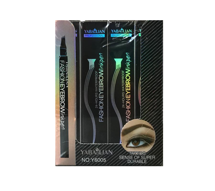Yabaolian Eyebrow Tattoo Ink Pen Set 4 Point Tip Pack of 24