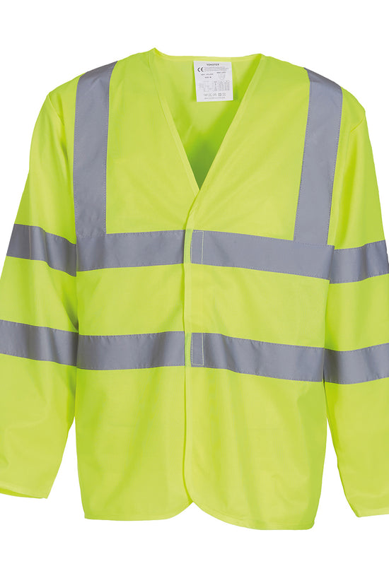 Yoko HiVis Long Sleeve Waistcoat HVJ200 Class 3 Safety Vest