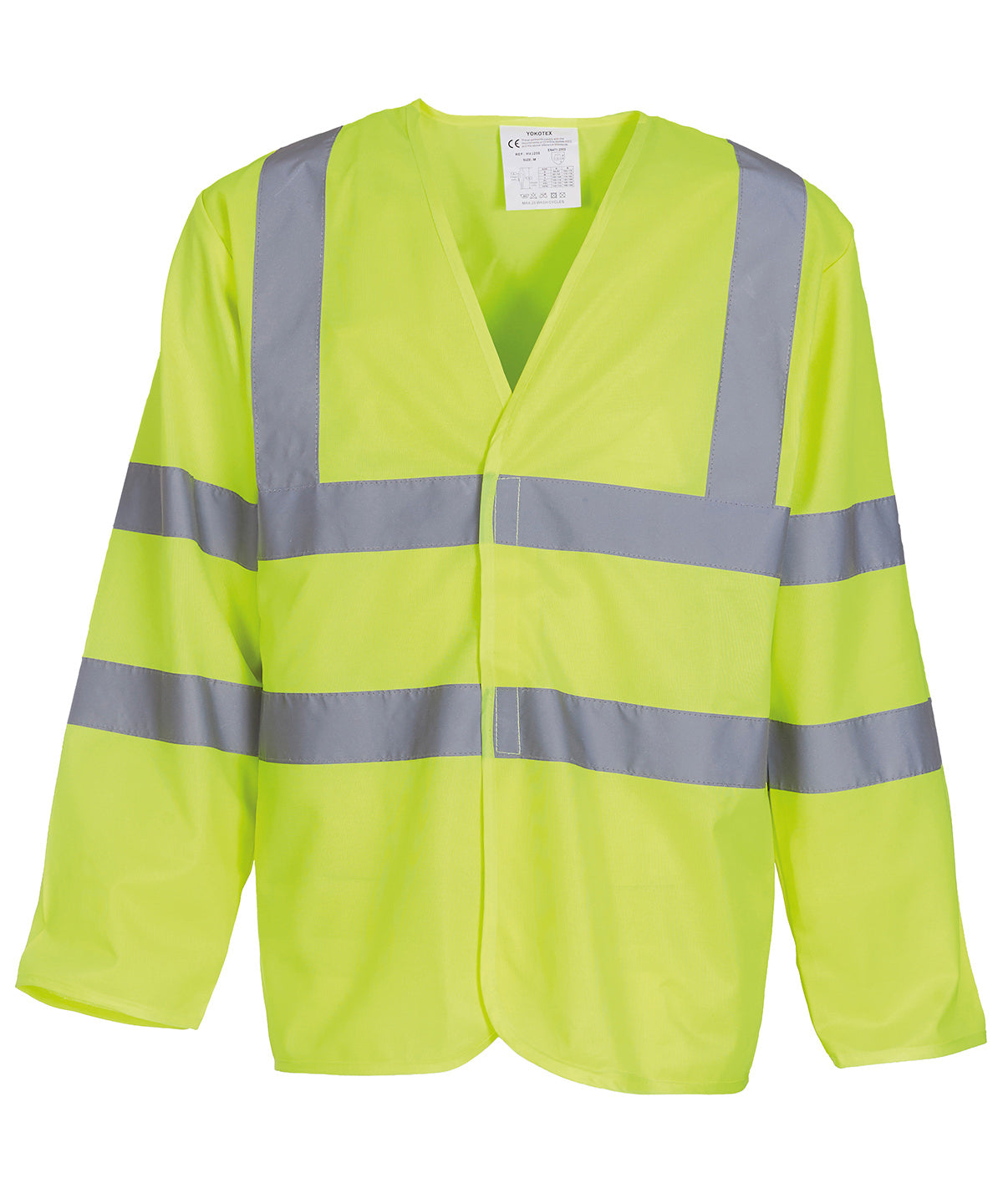 Yoko HiVis Long Sleeve Waistcoat HVJ200 Class 3 Safety Vest