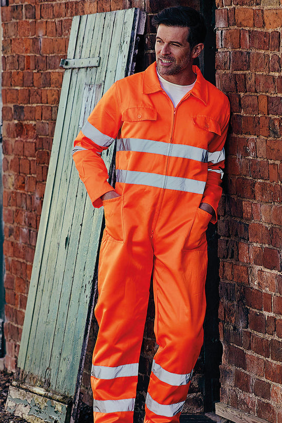 Yoko HiVis Polycotton Coverall HV058 Safetywear Plus Sizes