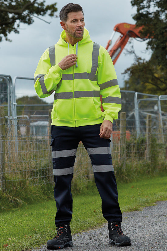 Yoko HiVis Zip Hoodie HVK07 Safetywear Hoodie for Men