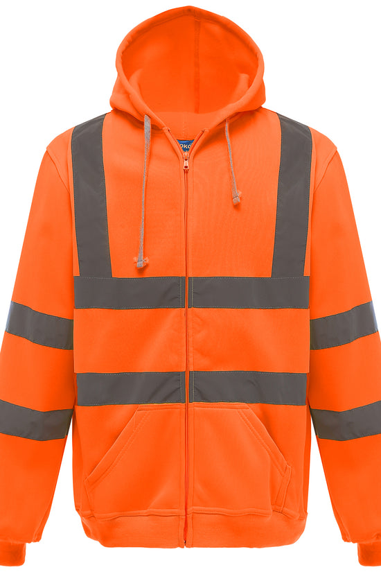 Yoko HiVis Zip Hoodie HVK07 Safetywear Hoodie for Men