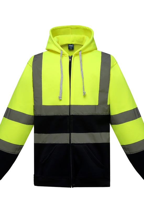 Yoko HiVis Zip Hoodie HVK07 Safetywear Hoodie for Men