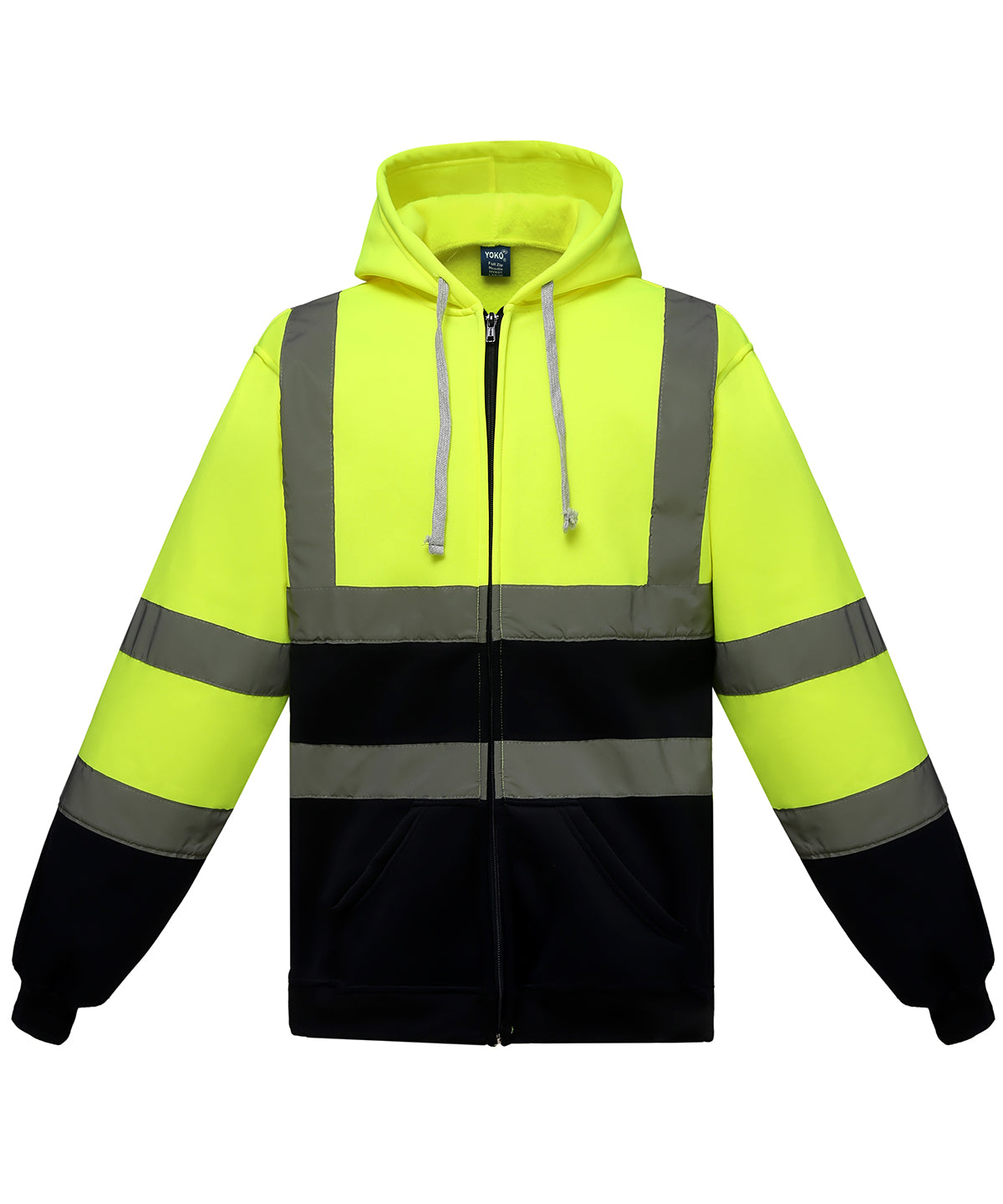 Yoko HiVis Zip Hoodie HVK07 Safetywear Hoodie for Men