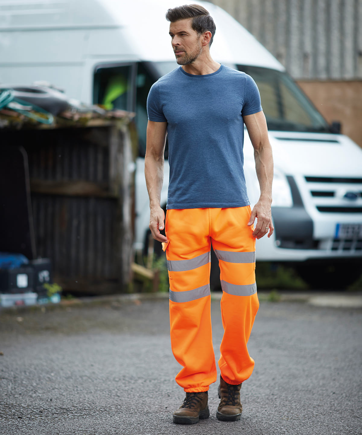 Yoko Hi Vis Safety Jogging Pants with Reflective Tapes