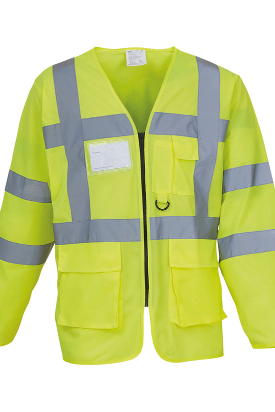 Yoko Hivis Executive Long Sleeve Waistcoat HVJ800 Class 3 Safety Vest