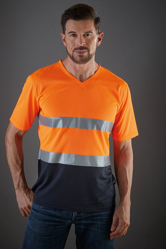 High Visibility Top Cool VNeck Mesh TShirt for Men