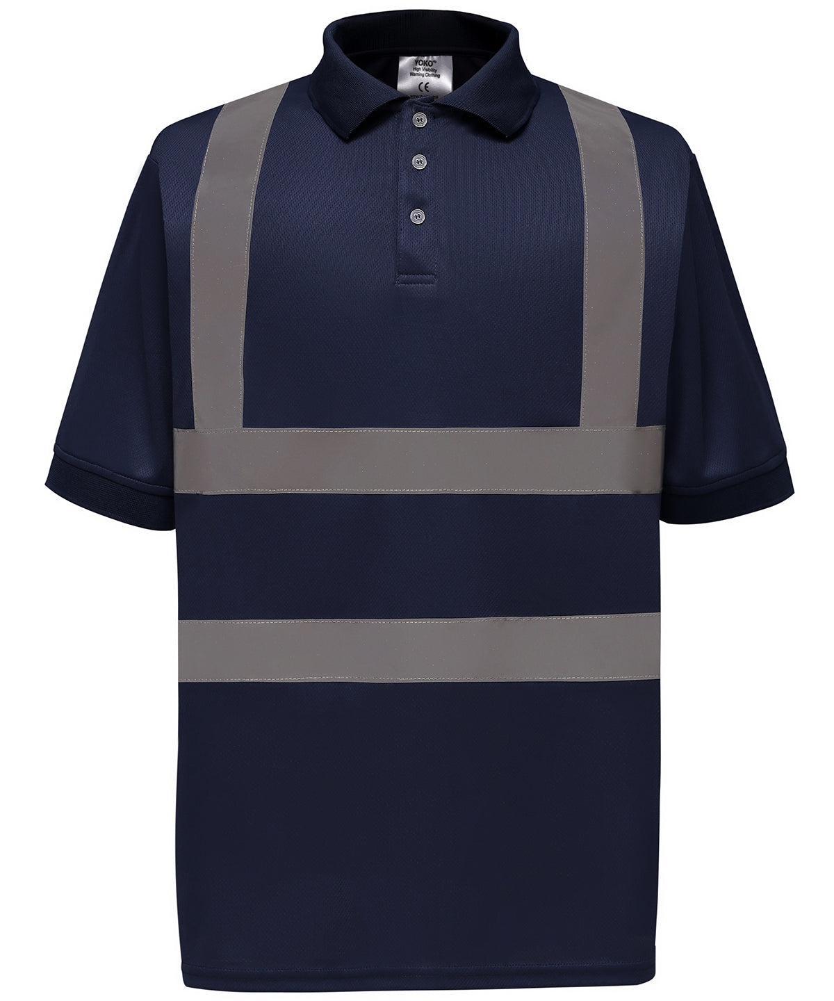 High Visibility Short Sleeve Polo Shirt with Reflective Bands