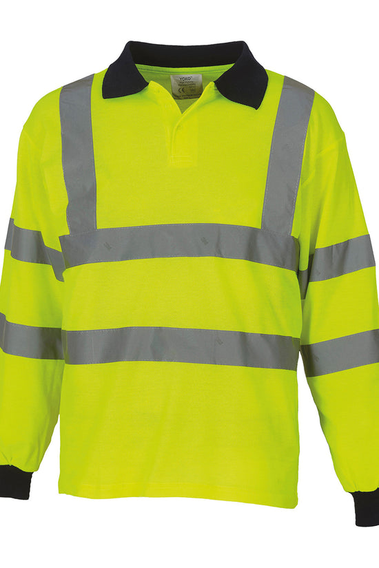 Yoko Hivis Long Sleeve Polo Shirt Safetywear Plus Sizes