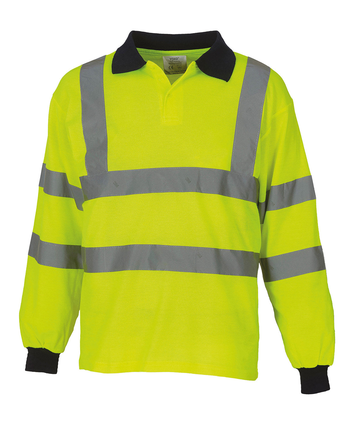 Yoko Hivis Long Sleeve Polo Shirt Safetywear Plus Sizes