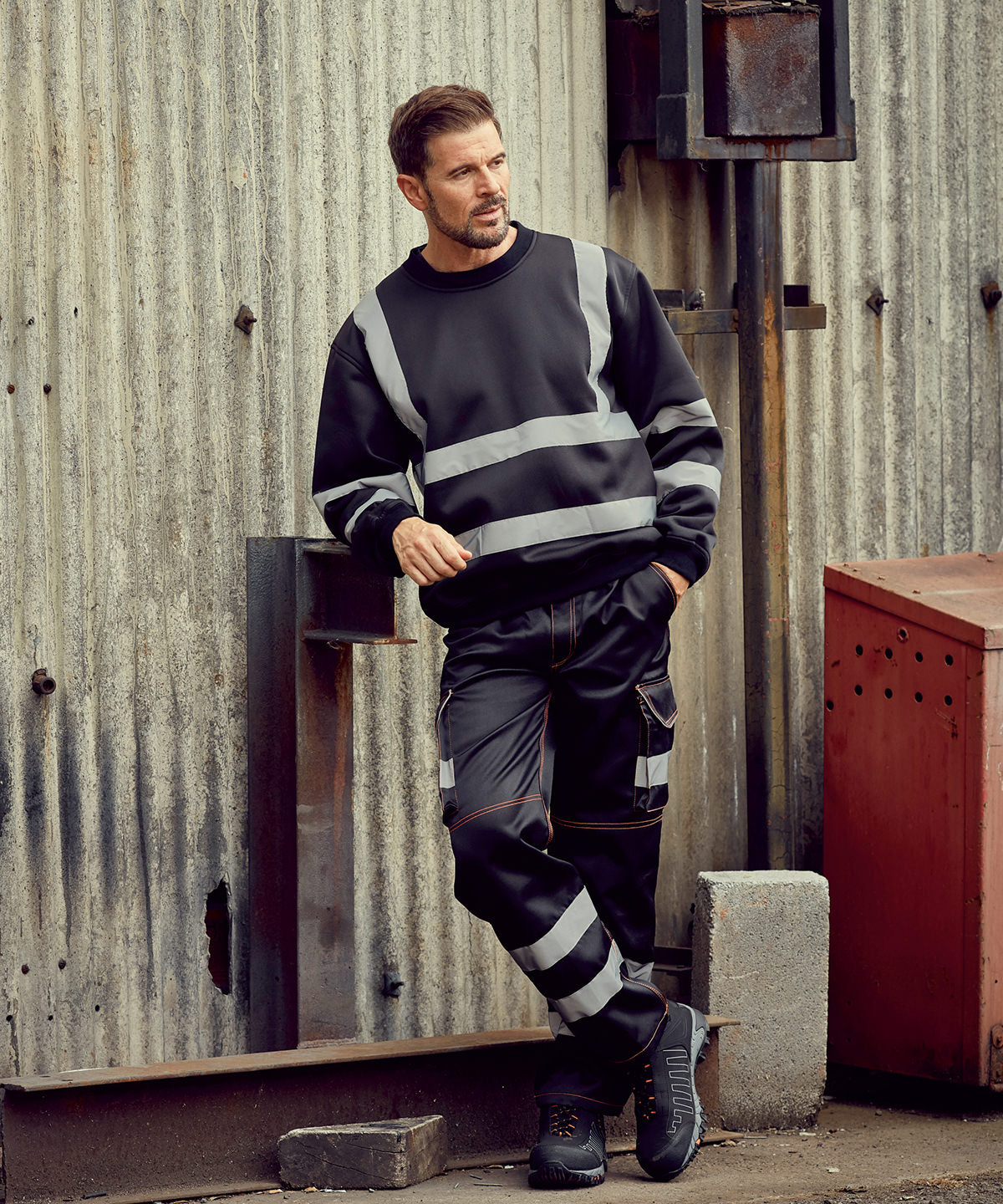 High Visibility Reflective Sweatshirt with AntiPill Fleece