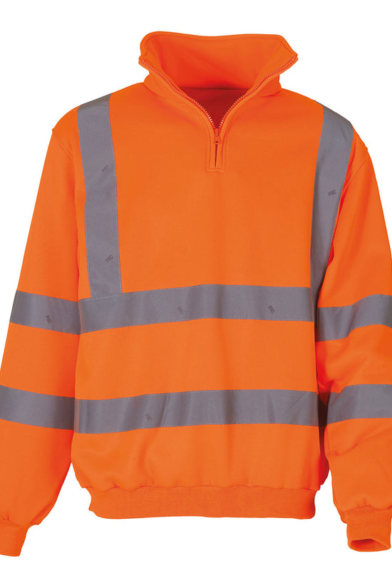 Yoko Hivis Zip Sweatshirt High Visibility Safetywear for Men