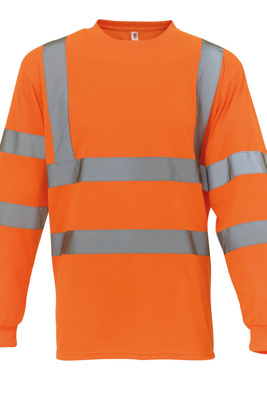 Yoko HiVis Long Sleeve TShirt HVJ420 Class 3 Safetywear for Men