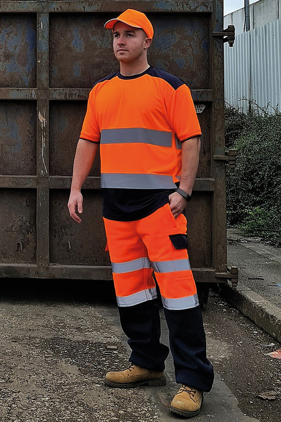 Yoko HiVis TwoTone TShirt for Men Safetywear Plus Sizes