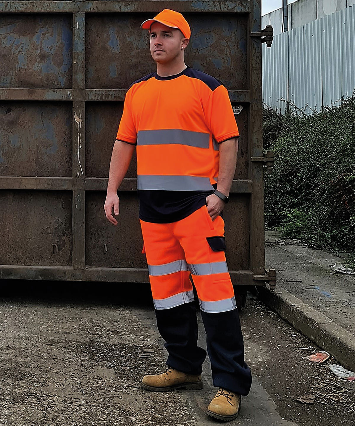 Yoko HiVis TwoTone TShirt for Men Safetywear Plus Sizes