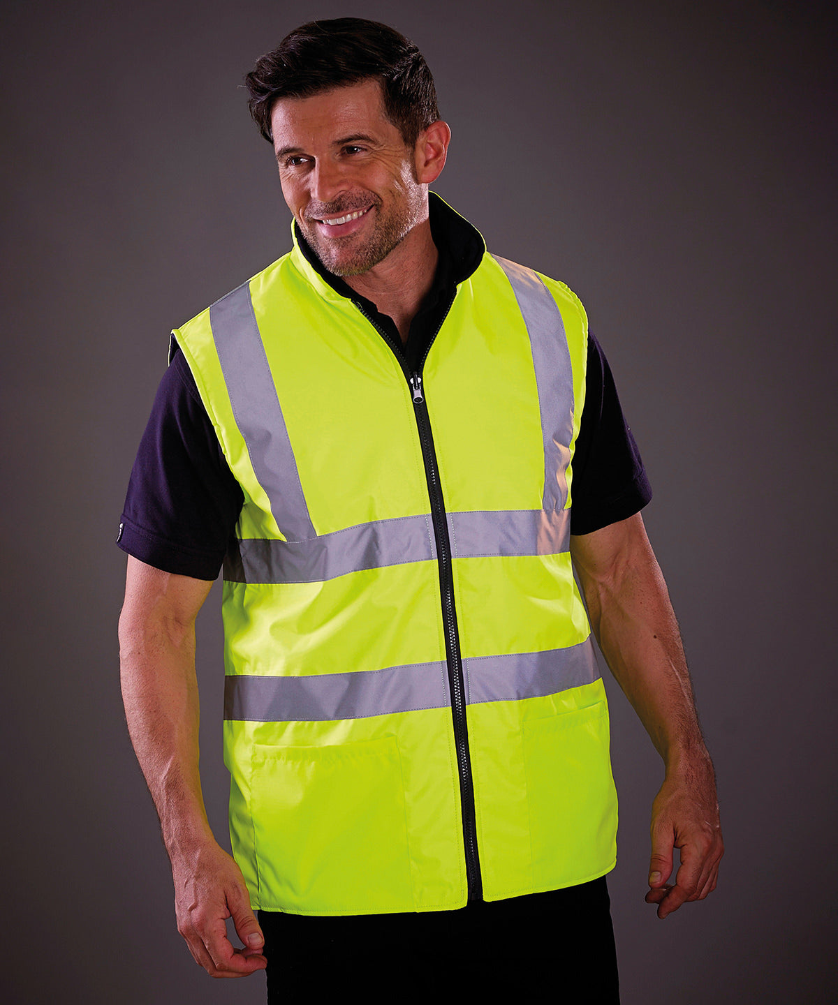 HiVis Reversible Fleece Bodywarmer HV008F for Men