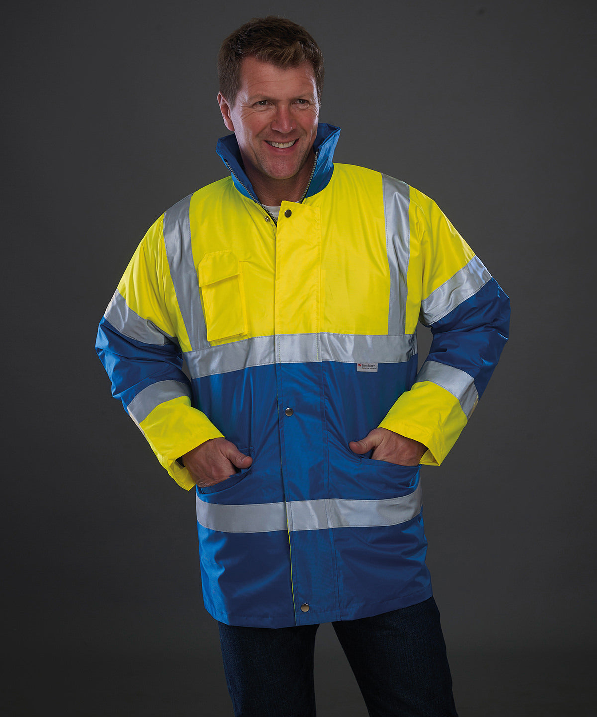 Yoko HiVis Contrast Safety Jacket HVP303