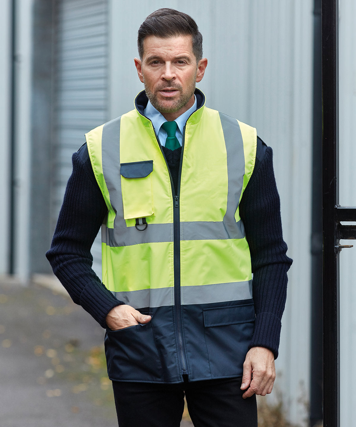 HiVis Padded Bodywarmer for Men Safetywear Plus Sizes