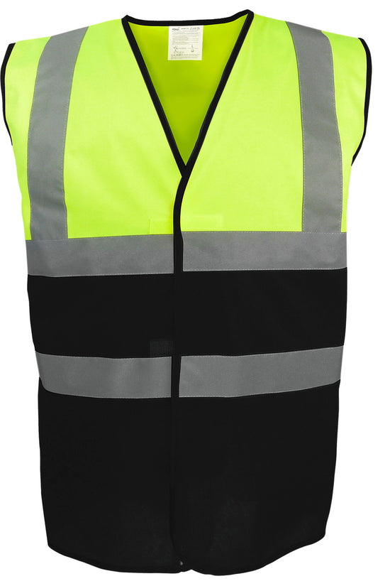 Recycled TwoTone HiVis Waistcoat HVW122 Unisex Plus Sizes