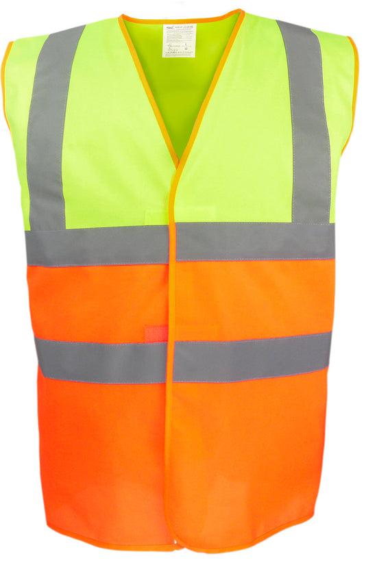 Recycled TwoTone HiVis Waistcoat HVW122 Unisex Plus Sizes