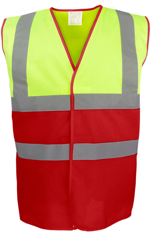 Recycled TwoTone HiVis Waistcoat HVW122 Unisex Plus Sizes