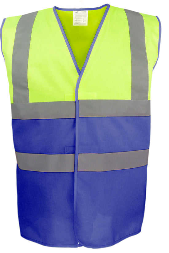 Recycled TwoTone HiVis Waistcoat HVW122 Unisex Plus Sizes