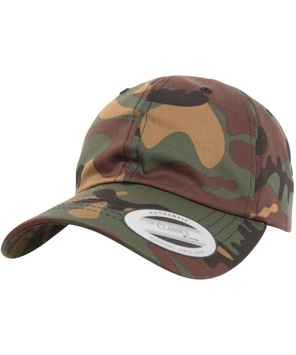 Flexfit by Yupoong Unstructured Cotton Dad Hat with Adjustable Brass Buckle Closure